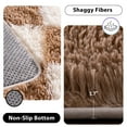 thumbnail image 6 of ASPILLOW Checkered Fluffy Rug 5x7 for Living Room,Modern Non-Slip Shag Rug,Fuzzy Carpet for Bedroom Kids Toddler Room Playroom, Cute Dorm Home Decor,Cream White and Camel, 6 of 8