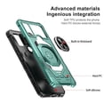 thumbnail image 6 of Spy Case for Cricket Innovate E 5G Case w/Tempered Glass Screen Protector Ring Car Mount Kickstand Hybrid Hard PC Soft TPU Shockproof Protective Phone Case - Teal, 6 of 7