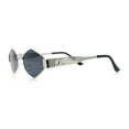 thumbnail image 6 of Hipster Retro Classic Diamond Shape Metal Rim Hustler Sunglasses Silver - Black, 6 of 8