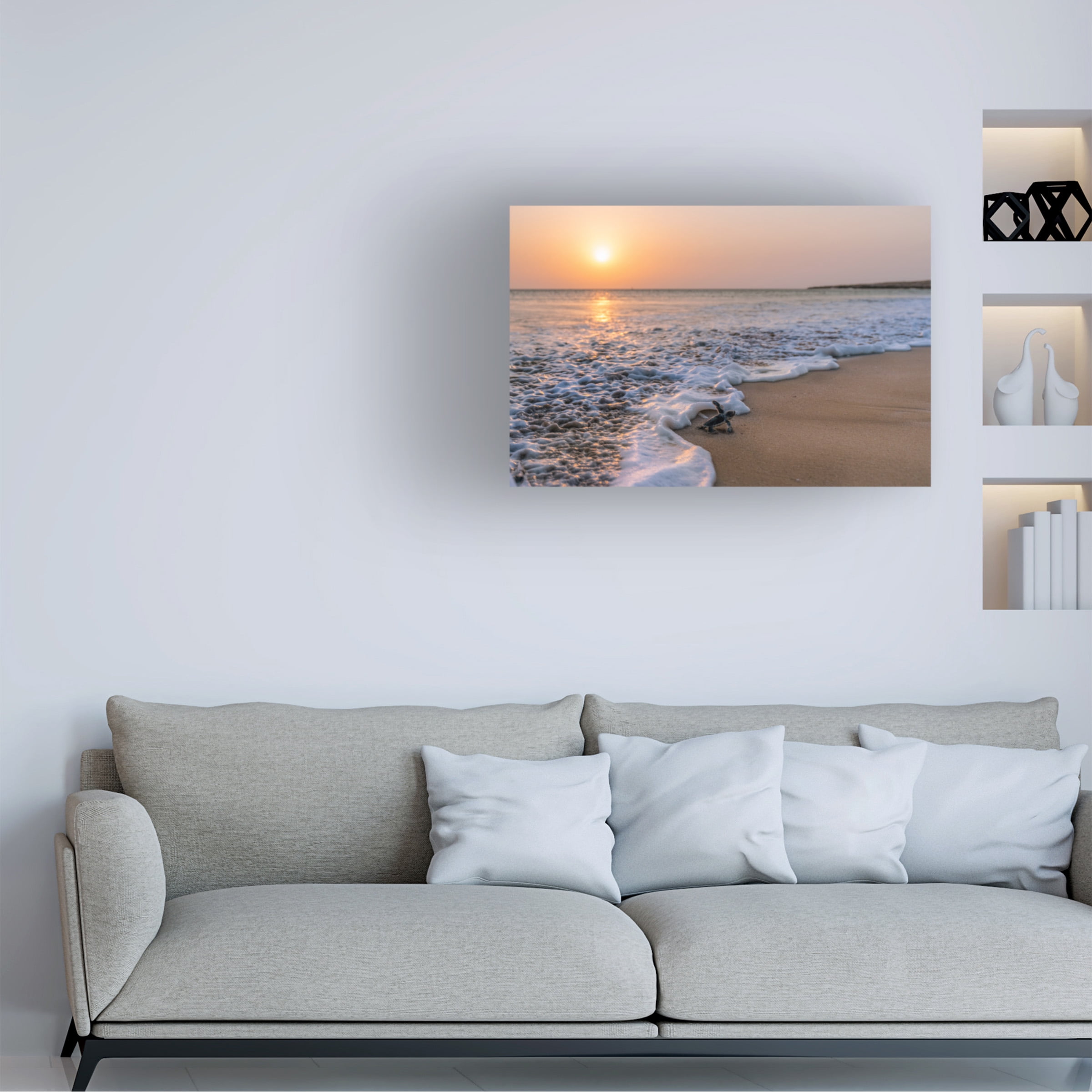 Haitham AL Farsi 'Green Turtle' Canvas Art