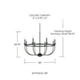 thumbnail image 3 of 8 Light Chandelier In Contemporary Style-28.75 Inches Tall And 38 Inches Wide     -Traditional Installation Capital Lighting 425181Ad, 3 of 7