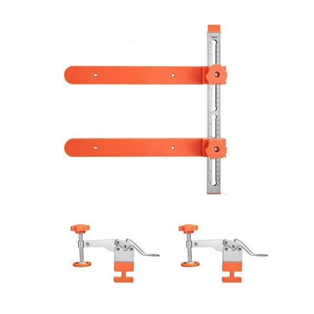 SharkTRUE Drawer Slide Installation Jig Kit,Precision Cabinet Hardware Jig with Toggle Clamp & Magnetic Arm,Punch Locator,Drawer Slide Tool for Fast Drawer Installation on Cabinets