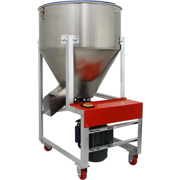 PreAsion Feed Mixer Granular Plastic Mixer 304 Stainless Steel Particle Granule Blender 75kg/165Lbs