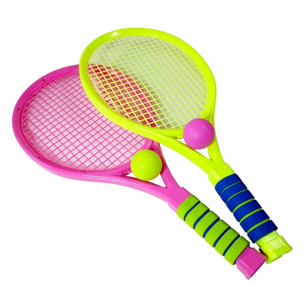 TychoTyke Kids Tennis Racket Play Set Rackets Balls Outdoor (2 Colors
