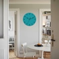 thumbnail image 4 of Wall Clock Teal Blue Clocks PVC Silent Non-Ticking Battery Operated Decorative Solid Color Round Clock for Home Living Room Kitchen Bedroom Office School Wall Decor 10 Inch, 4 of 9