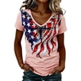 thumbnail image 3 of USA 250th Anniversary Shirt Independence Days Womens T Shirts Graphic Tee Crew Neck Short Sleeve Pink Top XXXL, 3 of 5