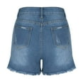 thumbnail image 6 of ZVNAΖH High Waisted Stretch Jean Shorts for Women Fashion Ripped Denim Shorts, 6 of 9