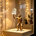 thumbnail image 2 of Decorative Monkey Figurine Lamp with Corded LED Light and Manual On-Off Control, Sculptural Design for Study, Hallway, or Windowsill Display, 2 of 8