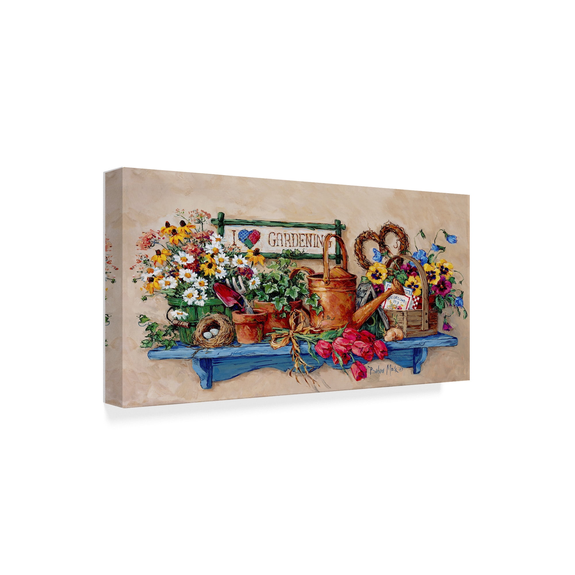Trademark Fine Art ' Baskets and Birds Nest' Canvas Art by Barbara Mock