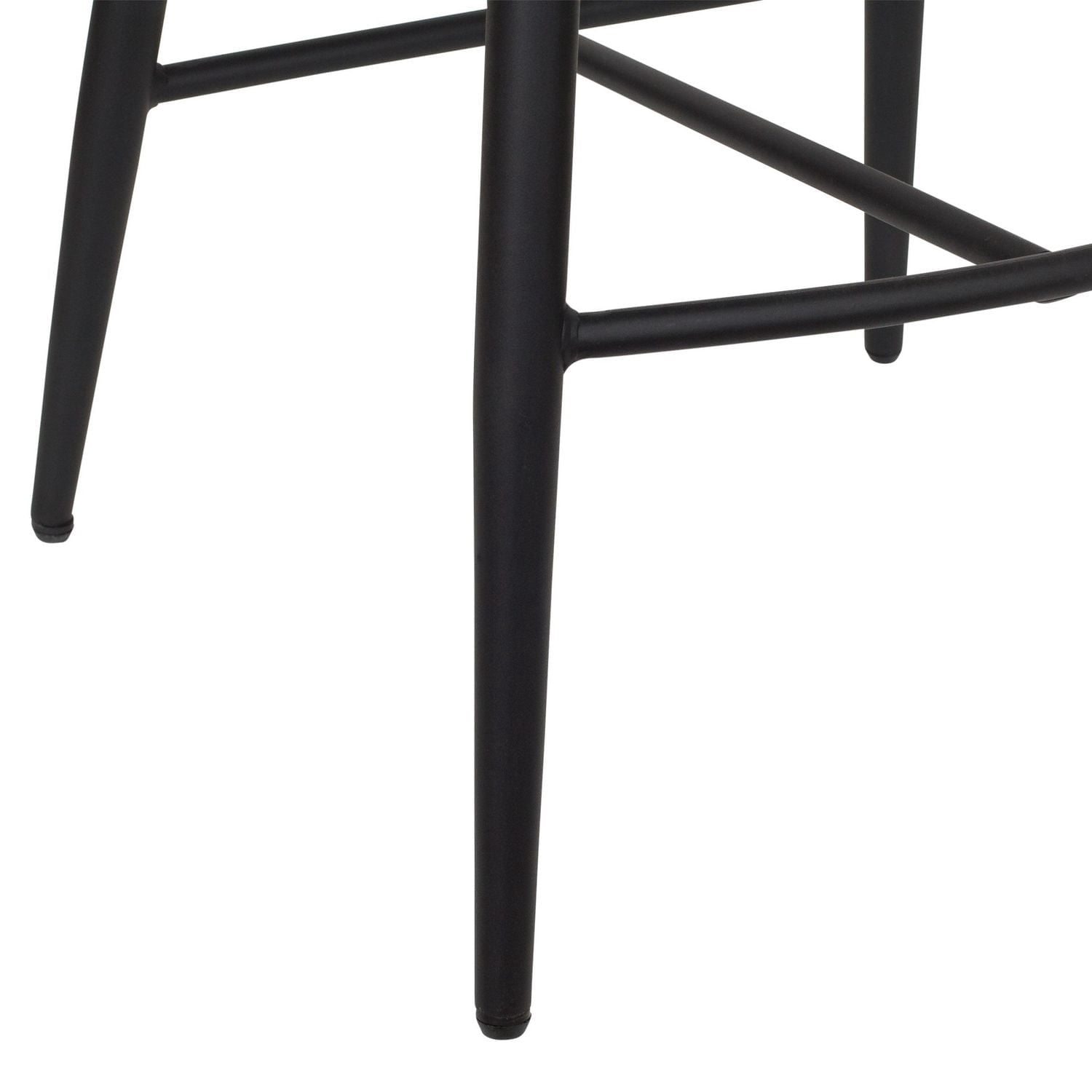 CorLiving Jasper Lot de 2 tabourets de bar d'intérieur modernes et rembourrés avec dossier haut capitonné et pieds en métal