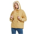 thumbnail image 2 of Abrigo y chaquetas informales con capucha de manga larga para mujer, color liso, con bolsillo, capucha y cordón, abrigo de moda abrigado, blusa de poliéster para mujer, 2 of 8