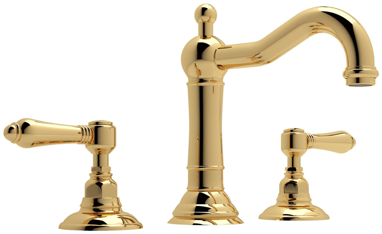 Polished Nickel Brass Widespread Lavatory Faucet with Porcelain Handles