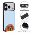 thumbnail image 2 of WIRESTER Shockproof Soft Rubber Cover Case for Apple iPhone 17 Pro 6.3" 2025, Animal Ruby Cavalier King Charles Spaniel Dog (S2) On Light Blue Background, 2 of 5
