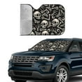thumbnail image 4 of XMXT Car Sun Shade Windshield, Eyeballs Skulls Bones Print Sunshade for Car Windshield Sun Shades for Car SUV Truck, s, 4 of 9