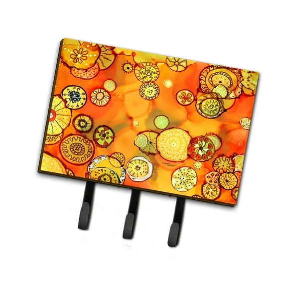 Abstract Flowers in Oranges and Yellows Leash or Key Holder