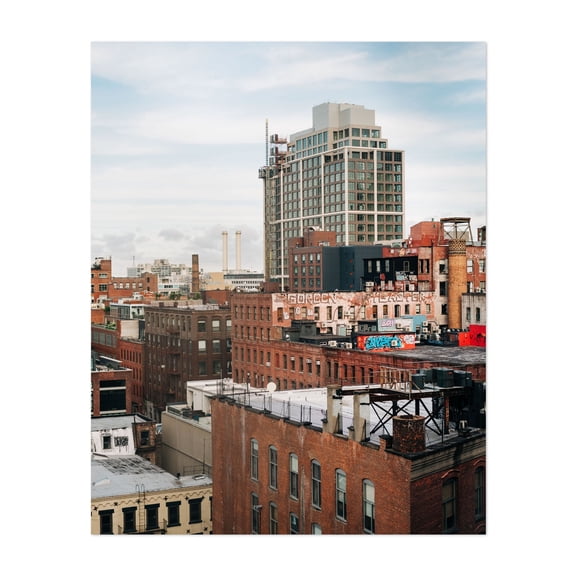 DUMBO from the Manhattan Bridge 01 - Manhattan New York Photography Unframed Wall Art Print 8 x 10 inches