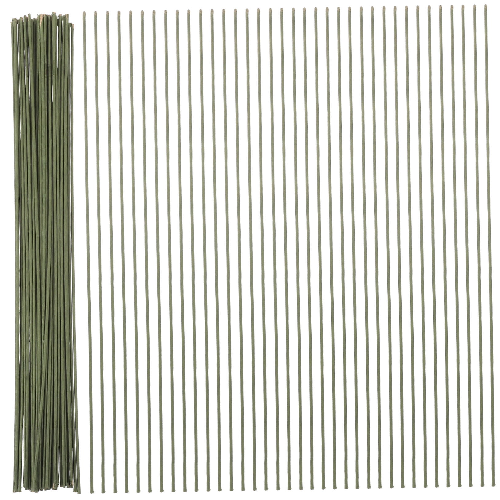 Tineasur 200Pcs Green Floral Picks with Wire for Wedding Decorations and DIY Flower Crafts