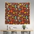 thumbnail image 2 of Xecao Retro Coffee patten Tapestry 60x51 Inches Wall Hanging Poster Tapestry for Living Room Bedroom Home Decor, 2 of 6
