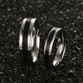 thumbnail image 4 of Men Women Stainless Steel Couple Promise Band Wedding Rings Jewelry, 4 of 5