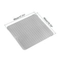 thumbnail image 5 of Unique Bargains Silicone Dish Drying Mat, Large Counter Top Dish Pad Heat Resistant Table Dish Drying Mat-Grey(Rippled), 5 of 5