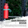 thumbnail image 5 of LIFE'S EASY 20 oz. Sports Insulated Water Bottle with Lid. Stainless Steel Vacuum Double Wall Thermo for Modern Hot and Cold Drinks, Simple Metal Hydro Canteen for Travel Men and Women (Red), 5 of 7