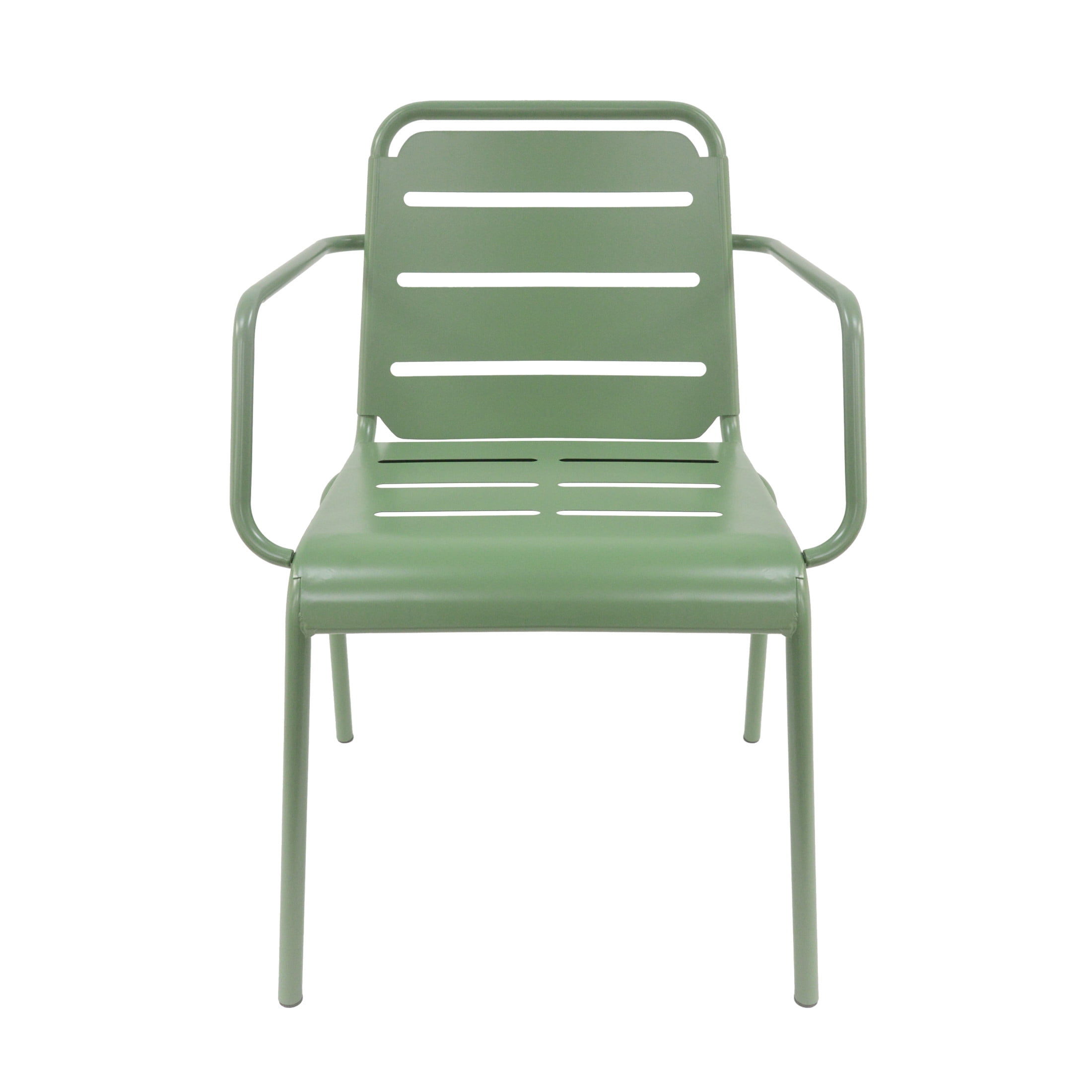 Christopher Knight Home 3-Piece Modern Outdoor Patio Iron Bistro Set with Round Table, Matte Green