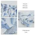 thumbnail image 2 of Floral Print Ruffle Sleeve Blouse Women Floral Print Ruffle Sleeve Blouse Elegant Loose Casual V Neck Off Shoulder Bell Sleeve Top Shirt Blue XXL ANGGREK Otros, 2 of 4