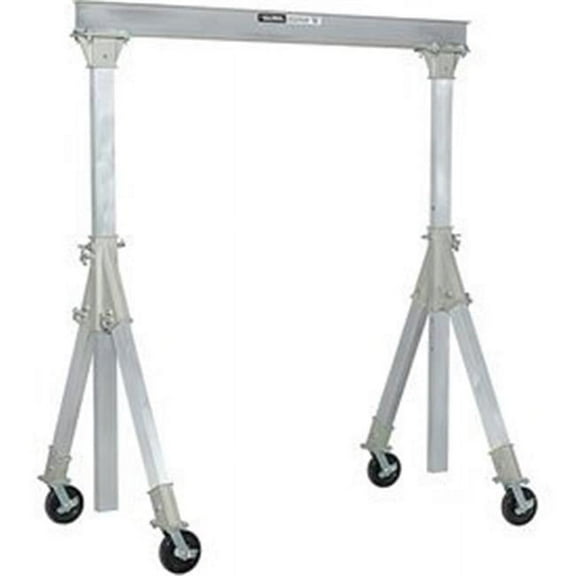Global Industries B2262132 Aluminum Gantry Crane-KD, Adjustable Height, 4000 lbs, I Beam, 12 ft.