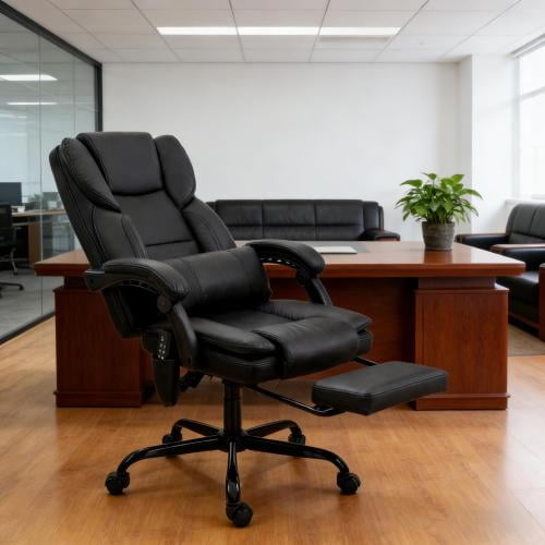 Silla de masaje de cuero falso, silla de oficina, silla reclinable