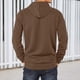 thumbnail image 5 of MHFRRA Sudadera con Capucha de Manga Larga para Hombre, Estilo Informal, Deportivo, Holgado, de Color Liso Café, 5 of 8