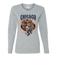 thumbnail image 2 of Wild Bobby, Chicago Fan | CHI Fantasy Football ,Sports, Women Graphic Long Sleeve Tee, Heather Grey, Large, 2 of 4