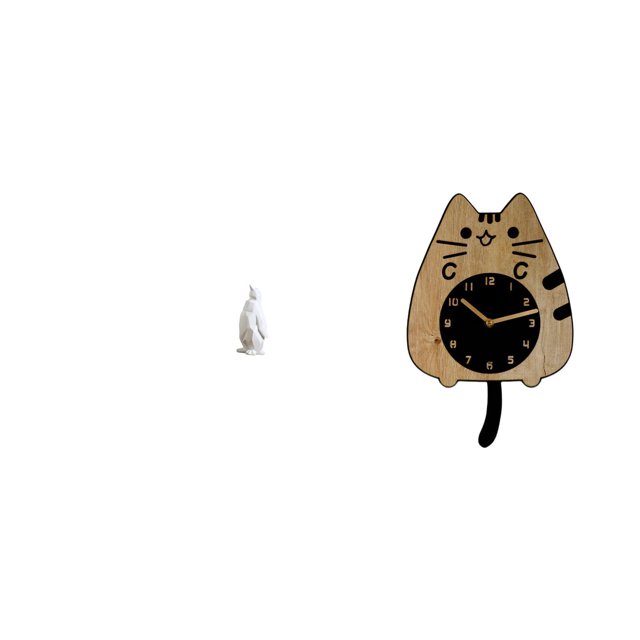 Reloj de pared con forma de pingüino, escultura coleccionable de resina, adorno decorativo silencioso, ideal para decorar la pared, la mesa, el dormit