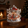 thumbnail image 4 of kjfeif 3Pcs Christmas Ferris Wheel Tree Decor Christmas Centerpiece Ornaments 2D Flat Acrylic With 360° Rotating Base Village Houses Accessories for Home Desktop Xmas Tabletop Decoration, 4 of 9