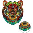 thumbnail image 2 of 3D Pattern Wooden-Puzzle, Adult Children Creative Animal Shaped Jigsaw Puzzle, Irregular Building Block Puzzle Educational Toy, Home Family Artwork Décor, Holiday Birthday Gift Set (A5, Tiger), 2 of 8
