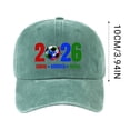 thumbnail image 4 of OAVQHLG3B 2026 Soccer Fan Cap，Classic Baseball Caps, USA, CAN, MEX Baseball Hat, Adjustable Unisex Fit, Breathable Cotton, for Soccer Supporter, 4 of 5
