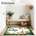 thumbnail image 3 of ODIKA 4'x6' Machine Washable Non-Slip Area Rug, Educational Safari Animal Alphabet with Creative Letter Forms High Traffic Rug, Green, 84224, 3 of 7