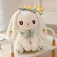 thumbnail image 2 of 35/45/55cm Cartoon/ Cute/ Rabbit Plush Toy/ Long-Eared White Rabbit Doll with Collar Tie and Hair Clip/ Children's Birthday GiftWhite45cm Deng Xun unisex, 2 of 2