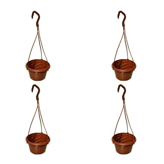 MISSMILE 4Pcs Planters, Flower Pots with Anti-Slip Hooks, Hanging Planters for Indoor Plants, Durable Plant Pots for Home and Garden - Easy Installation
