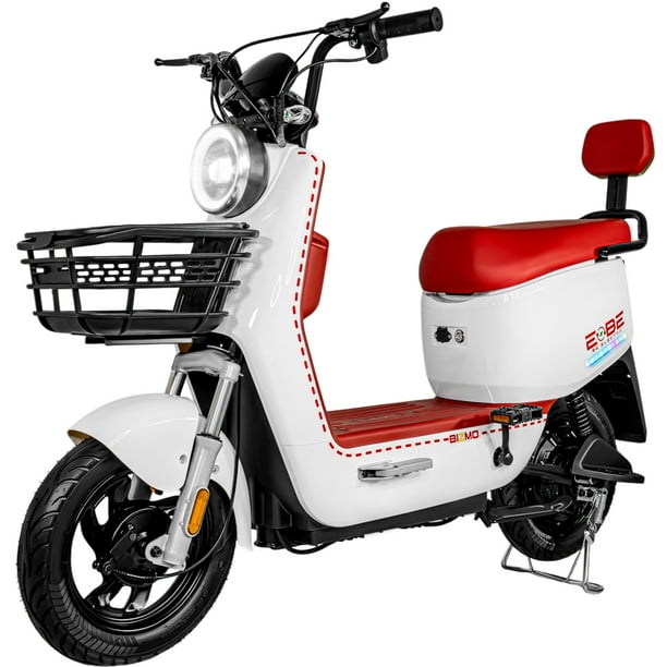 Bicicleta Electrica Luz Led Scooter 50 Km/h 3 Velocidades Rojo Bizmo