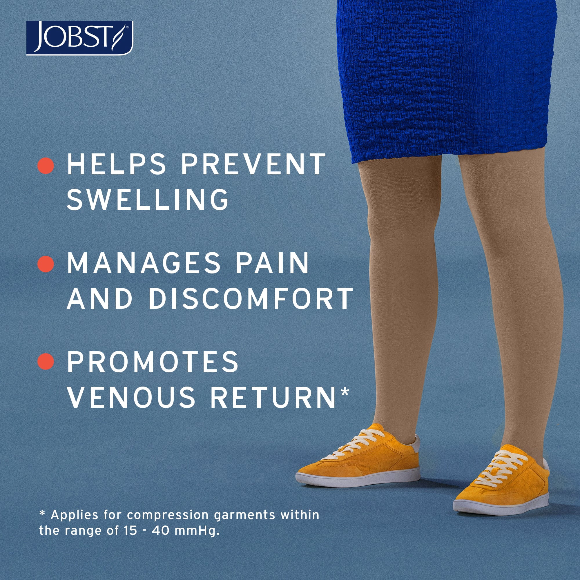 JOBST Relief Petite Compression Knee High, 15-20 mmHg Open Toe, Medium / Beige