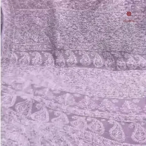 Lilac Full Jaal Chikankari Hand Embroidered Saree