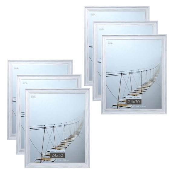 Studio Decor Home White Distressed Catalina Frame, 6 Pack