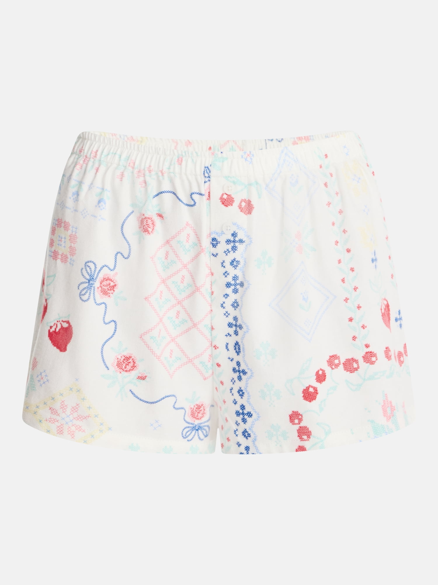No Boundaries Print Boxer Sleep Shorts, 3" Inseam, Women's XS-XXL