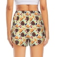 thumbnail image 2 of Lsque Thanksgiving Printed Women's Running Shorts with Liner Pockets,Elastic Quick Dry Workout Athletic Gym Yoga Shorts,Womens High Waist Shorts-Large, 2 of 9