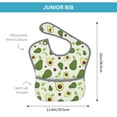 thumbnail image 4 of Susaid Green Avocado Print Bibs for Babies Toddlers Adjustable Waterproof Free Soft Durable Bibs for eating with Large Pocket Food Catcher, 4 of 8