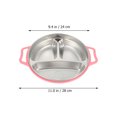 thumbnail image 2 of Plato de comida de acero inoxidable, bandeja de comida para el hogar, plato dividido para niños, plato para servir comida en el h HOMEMAXS 16228085-MX, 2 of 7