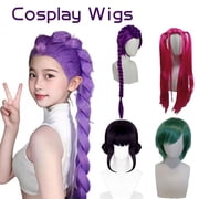 Kids Anime Cosplay Wig, Heat Resistant Full Head Wig for Children with Wig Cap, Adjustable