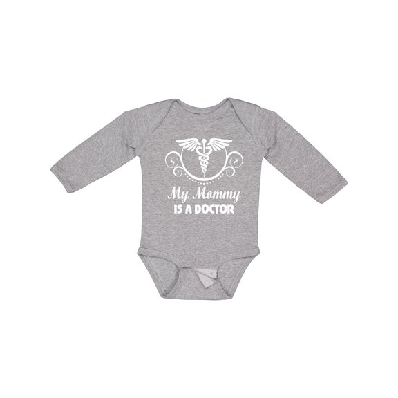 Inktastic My Mommy is a Doctor Boys or Girls Long Sleeve Baby Bodysuit