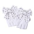 thumbnail image 4 of Fashion Street Dance PU Material Imitation Leather Rivet Dancing Gloves Women Gloves Half Finger Gloves Big Bow BLACK, 4 of 8