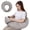 Grey, variant on Reading Pillow for Gaming, Lap Desk Pillow for Sitting in Bed or Sofa, Compact Arm Support Pillow for Reading, Playing or Crocheting, Grey